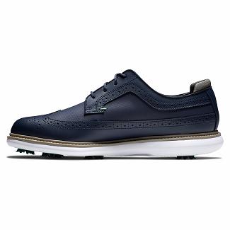 Scarpe Golf Footjoy Uomo Traditions Spikes Blu Marino Italia VKW386941